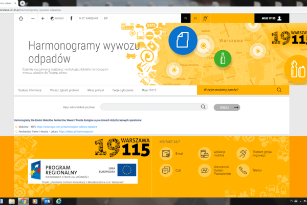 Harmonogramy odbioru odpadów komunalnych z Bielan i Żoliborza
